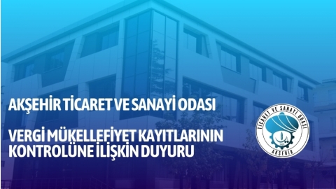 ÜYELERİN VERGİ MÜKELLEFİYET DURUMLARINI KONTROLE DAVET İLANI