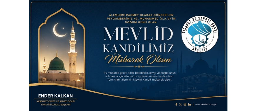 BAŞKAN KALKAN’DAN MEVLİD KANDİLİ MESAJI