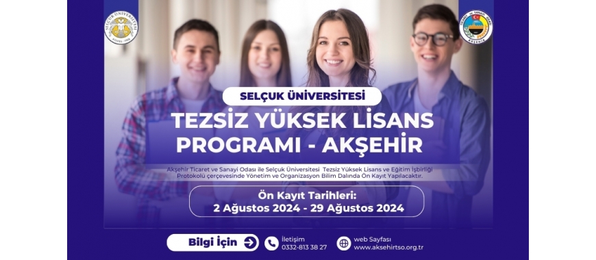 TEZSİZ YÜKSEK LİSANS PROGRAMI- AKŞEHİR