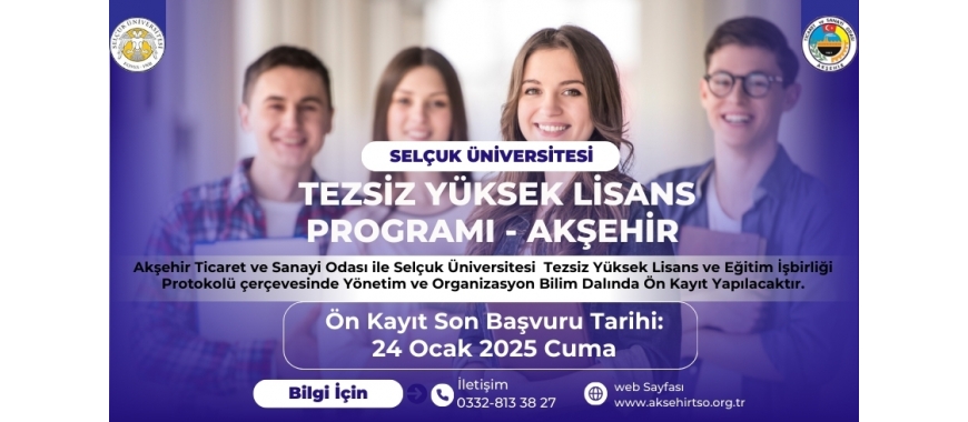 TEZSİZ YÜKSEK LİSANS PROGRAMI- AKŞEHİR