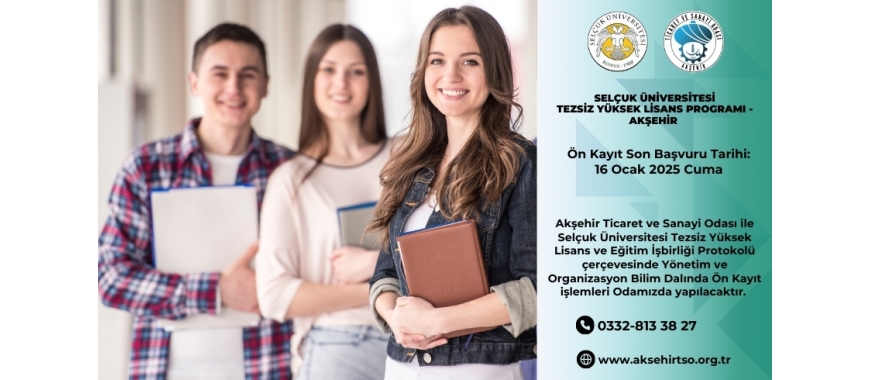SELÇUK ÜNİVERSİTESİ TEZSİZ YÜKSEK LİSANS PROGRAMI - AKŞEHİR 